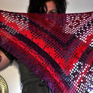 Pattern Only (pdf File) - Triangular Crochet Shawl..