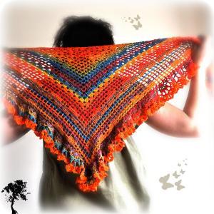 Pattern Only (pdf File) - Triangular Crochet Shawl..