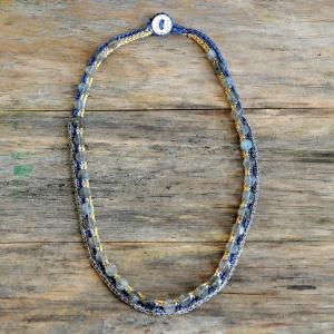 Unique Crocheted Chains Labradorite Necklace