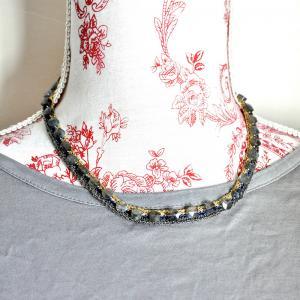 Unique Crocheted Chains Labradorite Necklace